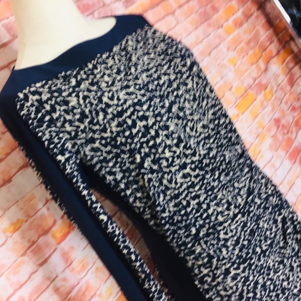 Lauren Ralph Lauren Navy Blue
and Cream Leopard Print Ruched Sheath Dress - Picture 6 of 8